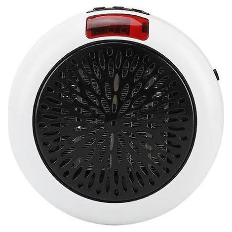 Mini chauffage d'appoint électrique portable rond, blanc, pour la maison, idéal pour la chambre à coucher. (1/5)
