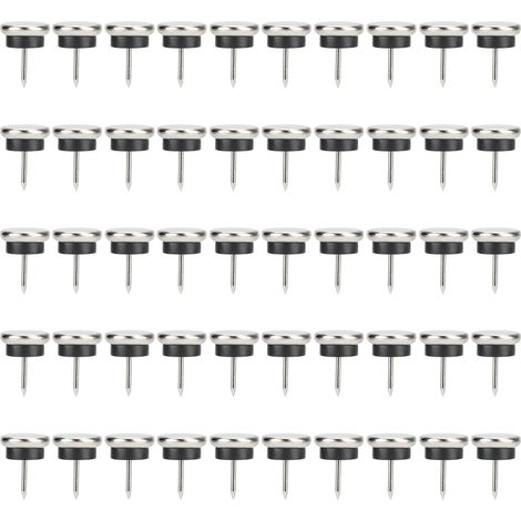 50 Pièces Clous de Tapissier en Fer Renforcé Patins de Pieds de Canapé pour Protection du Sol Accessoires Maison 22mm