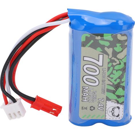 Batterie LiPo 7,4V 700mAh avec connecteur JST pour voiture RC 1/24 AXIAL SCX24 et pièces de rechange (1/5)