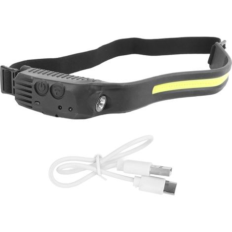 Lampada Frontale Ricaricabile USB – Sensore Movimento, ABS Leggero 107g, Design Ergonomico – Ideale per Campeggio, Pesca, Fai da Te (1/5)