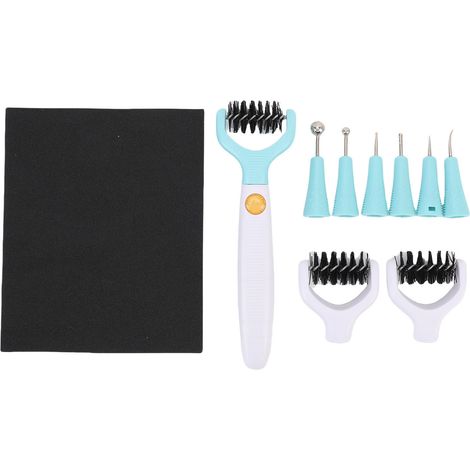 Kit d'outils de sculpture sur papier : pinceau de découpe avec 2 embouts de rechange et boule de perçage pour le quilling. (1/5)
