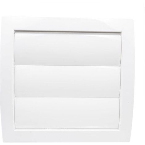 1 ventilation grille (white) with a Ø 200 mm opening, with a movable flap, louvers, and a non-return valve. Made of ABS plastic. (1/5)