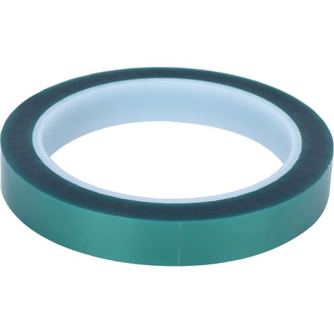 Ruban adhésif vert haute température 0,05 mm x 15 mm x 66 m, respectueux de l'environnement, pour usage industriel (1/5)