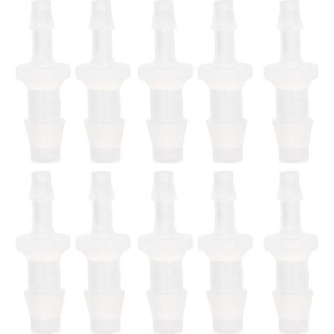 Raccords de Tuyau d'air, Connecteur de Tuyau PP Adaptateur de Pompe à Air d'aquarium 10 Pièces Raccord Réducteur de Tuyau pour Connexion de Tube en Silicone (3.9-6.4 Adaptateur) (1/4)