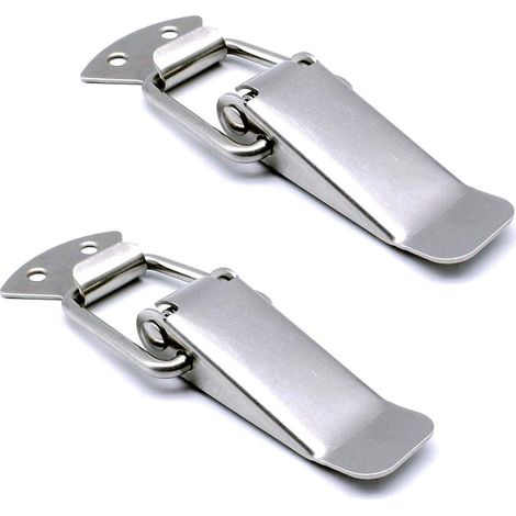 Türriegel, Hebelverschluss, Federriegel, Knebelverschluss, Federverschluss mit Haken, Edelstahl-Federverschluss für Koffer, Kisten, Schubladen, Schränke, Erste-Hilfe-Sets (1/4)