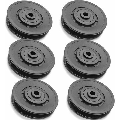 HONORNIC - 90 mm Roulement Poulie Musculation Nylon, Roue de Cable Poulie Universelle pour Appareils Gym, Poulie Roulements à Billes