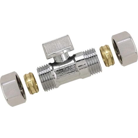 Boutte 3140104 RLM1012 Mini-Vanne 1/4 tour bicone tubes 10-12 Chrome