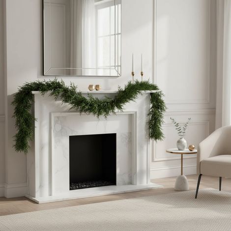 Festone natalizio "Barneys" in 100 % Pe effetto Real Touch, decorazione natalizia da 270 cm (1/5)