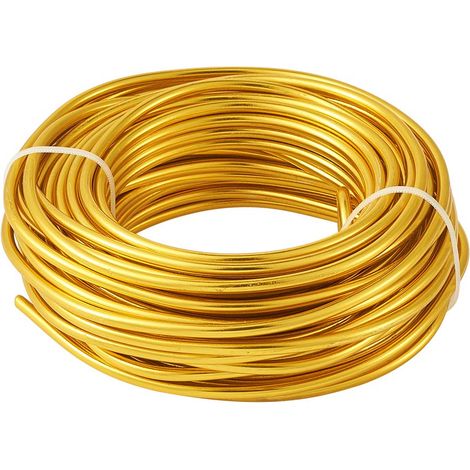 Fil métallique flexible de calibre 6 (4 mm) pour fabrication de bijoux, emballage et sculpture florale - 15,7 m (1/5)