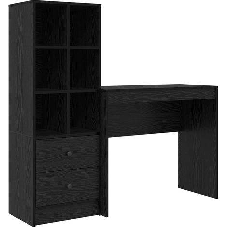 Maison Exclusive - Schreibtisch mit Schubladen 2 pcs Schwarz Eich