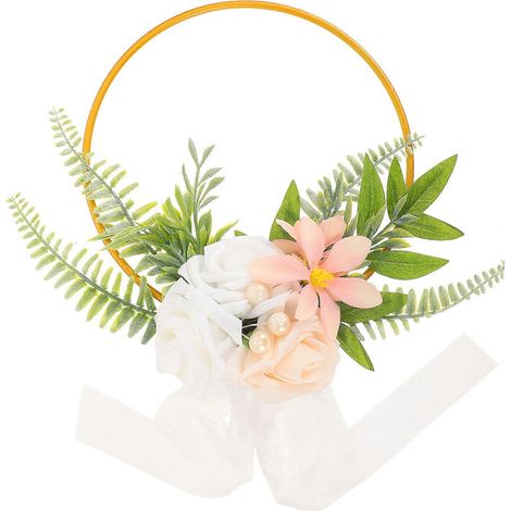 Guirlande de mariage, cercle floral en métal, décoration de table, lot de 3 pièces (1/5)