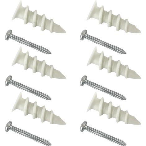 Système de Fixation pour Cloisons en Placoplâtre Chevilles Auto-Perforantes Kit de 20 Pièces (en Nylon 38mm) - EVOTRADE (1/2)
