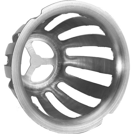 Grille de sol ronde en acier inoxydable anti-blocage pour drain de toit et balcon, lot de 2 pièces (75mm) (1/5)