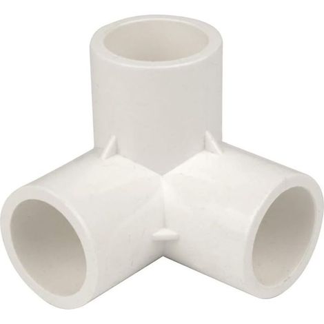 Packung mit 10 3-Wege-PVC-Fittings, 32 mm, Wasserrohrfittings, dreidimensionale T-Fittings (1/3)