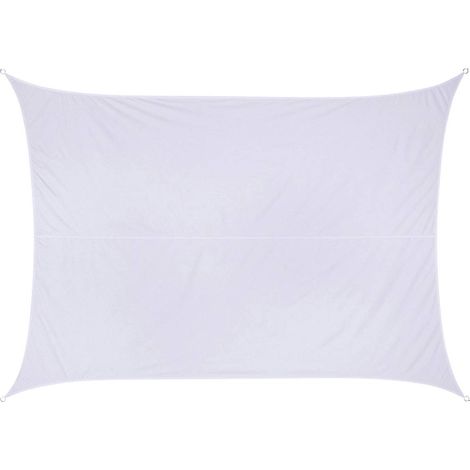 Toldo vela de sombra rectangular Curacao Blanco - 3 x 4 m - Hespéride