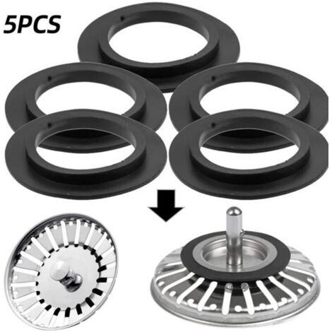 5pcs Under Sink Seal, Rubber Basket Seal, Umbrella Seal, Round Seal (1/4)
