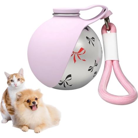 Bouteille d'eau Portable pour Animaux de Compagnie, Gourde de 285ML Compacte pour Chiens et Chats, Gamelle Étanche avec Bol Pliable en Silicone pour Les Promenades et Randonnées en Extérieur (1/5)