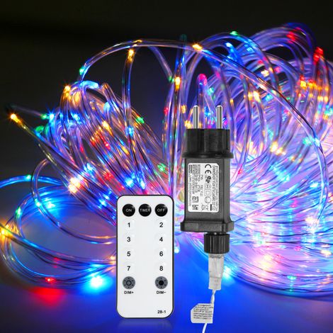 Tubo luminoso a LED per esterni Tubo luminoso Catena luminosa Rete luminosa-Multicolore-20m-Con telecomando (1/5)