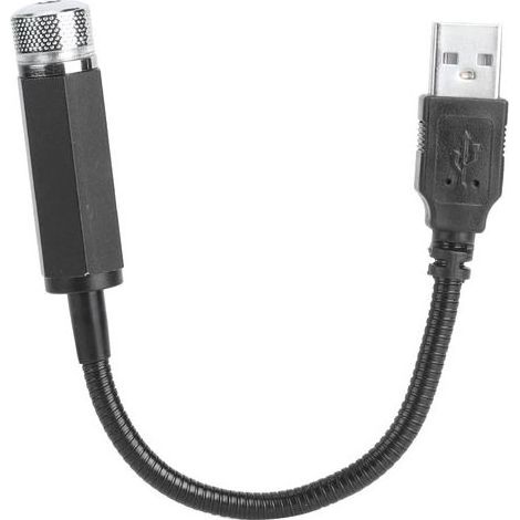 Projecteur d'ambiance romantique USB pour toit de voiture réglable avec ciel étoilé, lampe décorative rouge (1/5)
