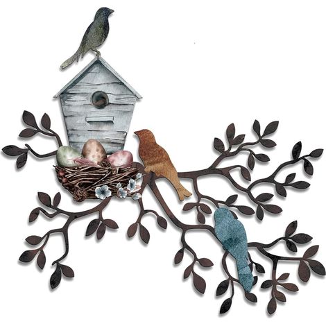 30 cm Décor mural en métal coloré, décoration intérieure maison pour salon bureau (1/5)