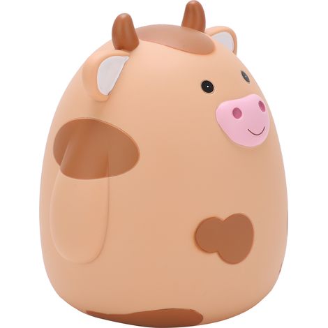 Tirelire vache mignonne et pratique en vinyle résistant aux chocs, idéale comme cadeau pour la fête des enfants (1/5)