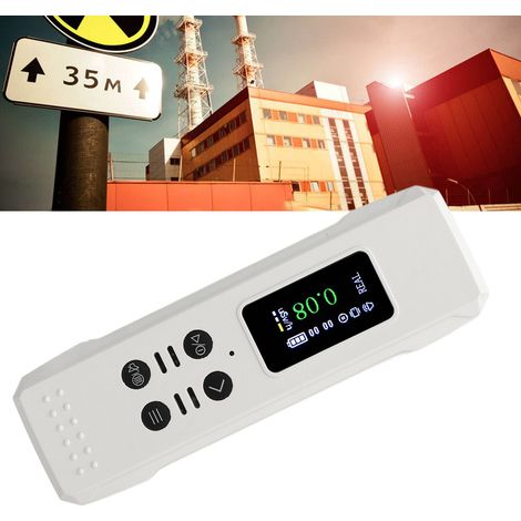 Nouveau détecteur de radiations nucléaires, compteur Geiger, alarme de dose de radiation personnelle pour la surveillance de la radioactivité en marbre, blanc (1/5)