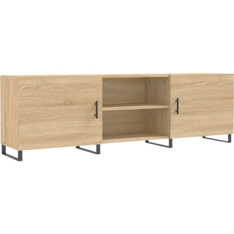 Mobile TV multimediale scaffale per televisione televisore buffet sala da pranzo soggiorno camera da letto rovere Sonoma 150 x 30 x 50 cm derivati del legno marrone 020027484