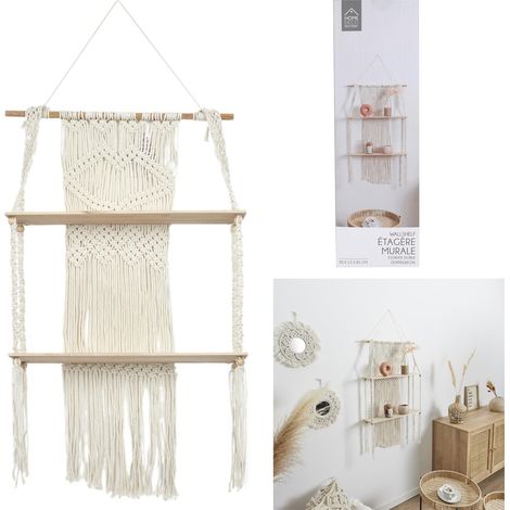 Etagere - HOME DECO FACTORY - Boho - Double - Beige et Marron (1/5)