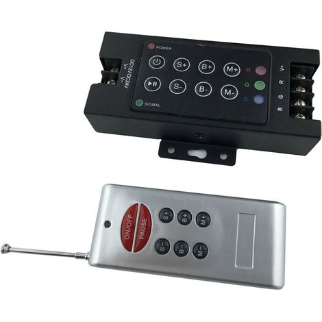 Direct sale of 8-button wireless RGB LED controllers, 360W metal case, high power, FCC approved.
