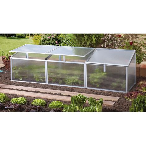 Vitavia Frühbeet "Gaia 3X", aluminium blank, 0,9 m², 4 mm HKP (1/4)
