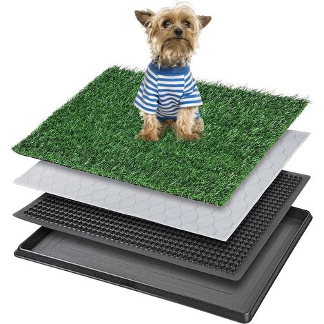 Tapis de propreté chien - 1 unité - PP - Système 3 couches - Dressage intérieur extérieur - 50x40 cm (1/5)