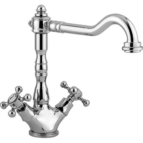 Miscelatore lavello con canna orientabile Paffoni Belinda FBLV180CR Cromo (1/3)
