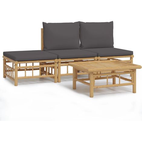 Maison Exclusive - 4-tlg. Garten-Lounge-Set mit Dunkelgrauen Kiss