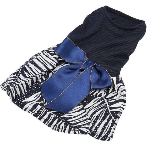 Robe pour chien à motif délicat, confortable, style princesse, avec nœud papillon, pour petits chiens (1/2)