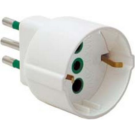 5PZ ADATTATORE SCHUKO 2 POLI + TERRA 10A BIANCO - bianco 82120