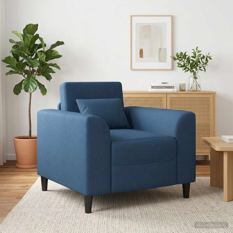 vidaXL Poltrona Blu Tessuto (1/5)