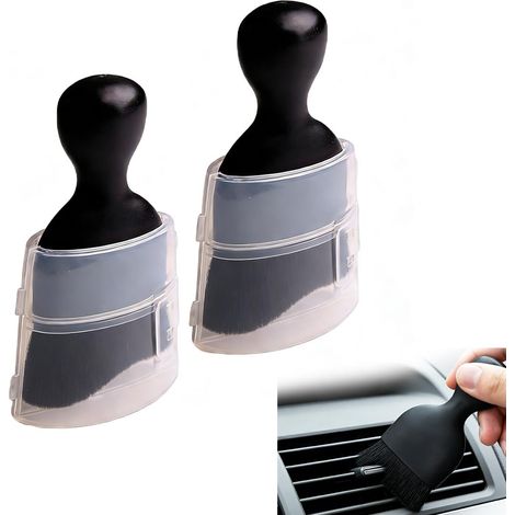 2 Pièces Brosse Nettoyage Voiture Interieur, Pinceau Nettoyage Voiture Souple Detailing, Brosse De Nettoyage De Voiture Domestique pour Moteur, Tableau de Bord, Intérieur (1/5)