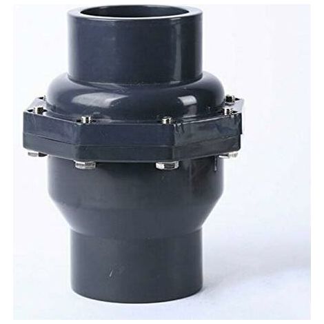 Clapet anti-retour en PVC DN25 Φ32 mm – Double raccord pour tuyau de pression – Conçu pour installation horizontale/verticale (1/5)