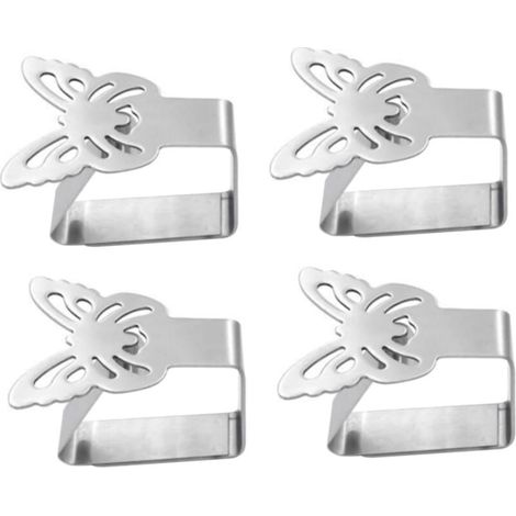 Pack Stainless Steel Tablecloth Clips, Tablecloth Clamps, Tablecloth Cover (Butterfly) MUMU (1/4)