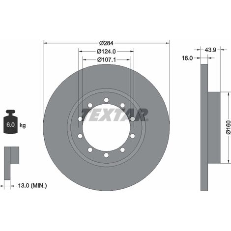Lot de 2 Disques de frein Textar 93242500 FORD 1488311 8C1V2A315AA