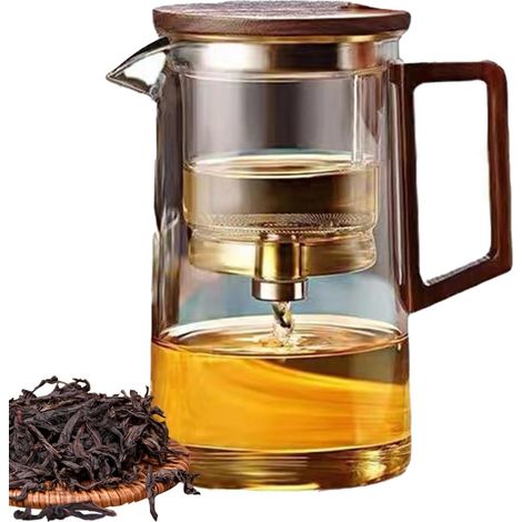 Théière en verre avec filtre - 500 ml/750 ml - Théière magique transparente (1/5)