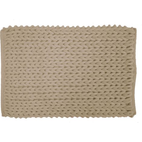 Tapis de Bain en Chenille "Ariel" 50x80cm Sable (1/5)