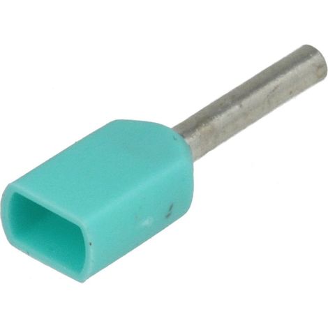 Klauke Terminal de doble extremo para cable turquesa 1000 unidades