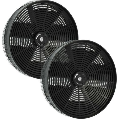 2x Filtres à charbon actif compatible avec Zanker ZKD4060B 94264001100, ZKD4060W 94264001200 hotte de cuisine - Avec filet de protection (1/5)