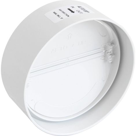 La ventilation cvl125b venu en ABS avec vanne a papillon anti-retour, diametre 125 mm (1/4)