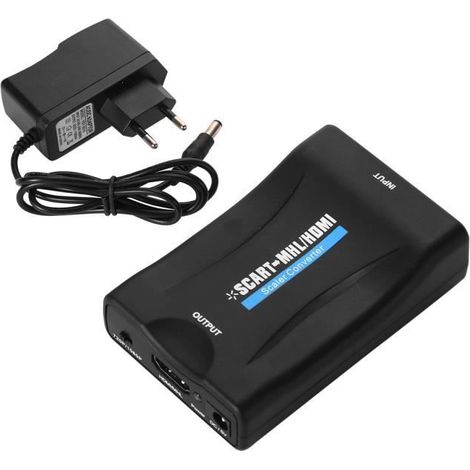 Convertisseur Audio Vidéo - XCSOURCE - Péritel vers HDMI - 1080P - Plug and Play - Noir (1/4)