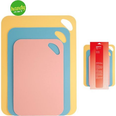 Set 3 Taglieri Pop Flessibili Kasaviva Colori Assortiti