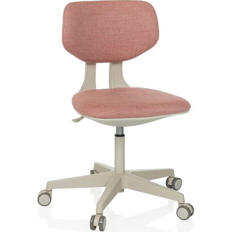 Kinderschreibtischstuhl / Kinderstuhl KID CLASSIC Stoff rosa hjh OFFICE
