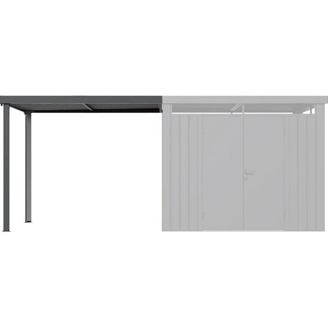 Appentis pour abri de jardin - 5,99 m² - épaisseur 0,35 mm - Gris anthracite - MERANO (1/4)