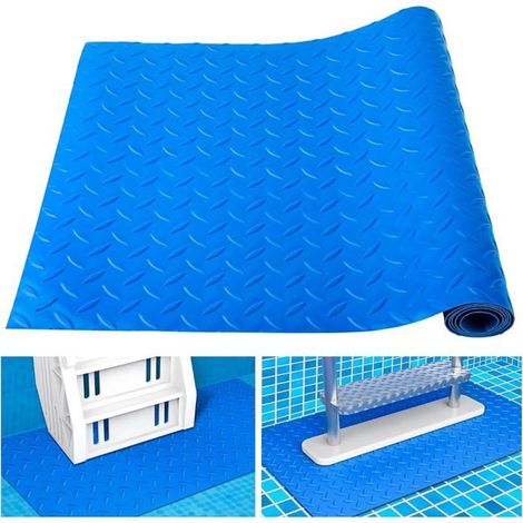 Antidérapant Piscine, 90x23cm Tapis D'échelle de Piscine, Tapis de Sol Piscines Rectangulaire, Pool Ladder Mat for Ground Pools (1/5)